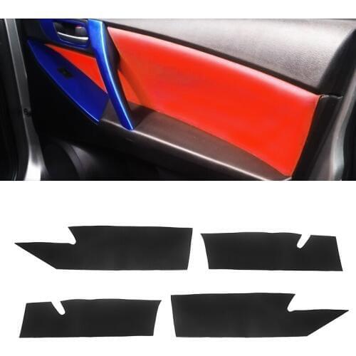 Soft Leather Door Panel Cover For Mazda 3 2011 2012 2013 4pcs Car Front & Back Door Panel Cover Protective Sticker Trim