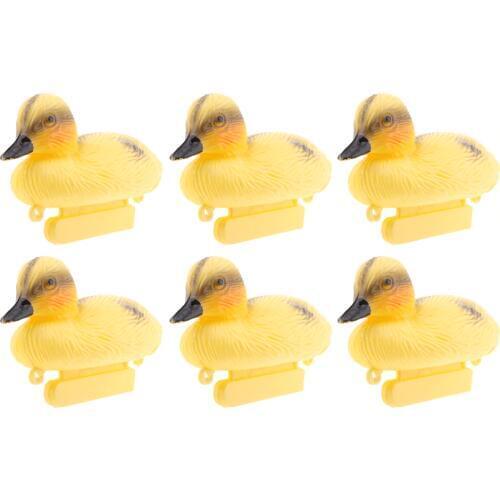 6 Pieces Life Size Plastic Floating Ducks Mallard Hunting Shooting Decoy Pond Rivers Garden Decor Small Duck Decoys