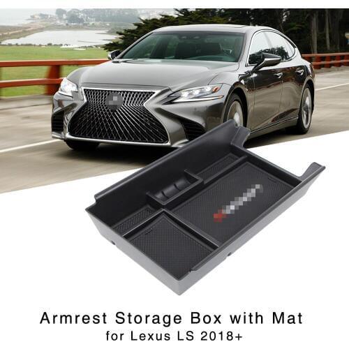 Armrest Storage Box Holder for Lexus LS XF50 2018 2019 Interior Organizer Central Console Glove Tray