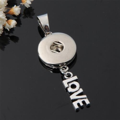 Necklaces pendants for dye sublimation love angel wings button necklace pendant hot transfer printing blank material custom gift