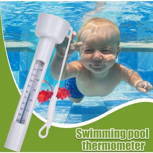 Portable swimming pool floating thermometer, fountain spa thermometer, with wire pool water thermometer, for swimming pool