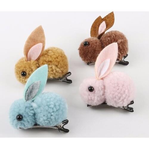 Cute Animals Rabbit Style Hair Bands Felt Three-Dimensional Plush Rabbit Ears Hair Clip Headband For Children Hair Accessories