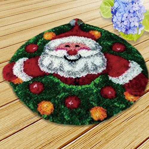 Christmas Knooppakket Latch Hook Kits Quality DIY Gift European And American Style Smyrna Needlework Mat Latch Hook Cushion Diy