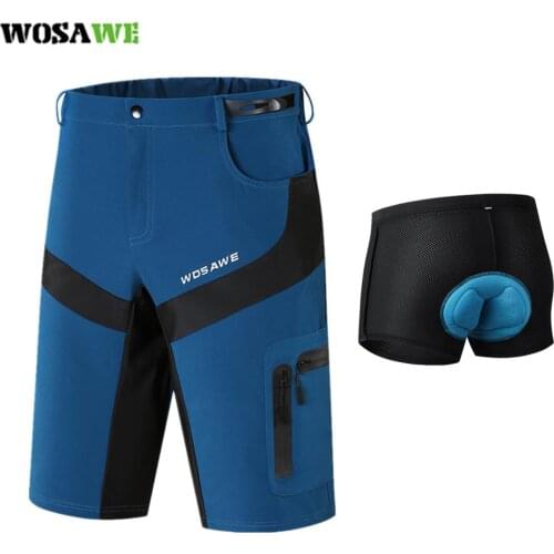 WOSAWE Elastic Waist MTB Shorts Outdoor Cycling Shorts Biker Mountain Bicycle Downhill Shorts Quick Dry Casual Shorts New