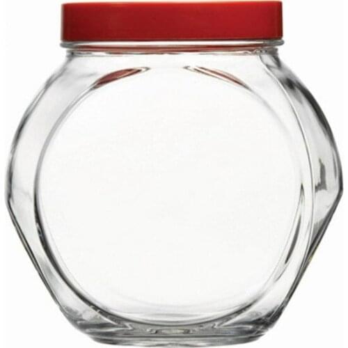 Modern Pasabahce Jar With Lid Red 80000 organizer storage box органайзер rangement коробка для хранения