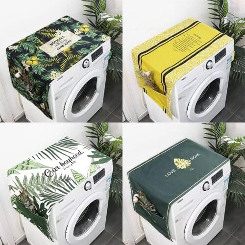 Fresh Simple Plant Multi Purpose Cloth Cover Refrigerator Dust Cover Washing Machine Cloth Cover Home Decoration