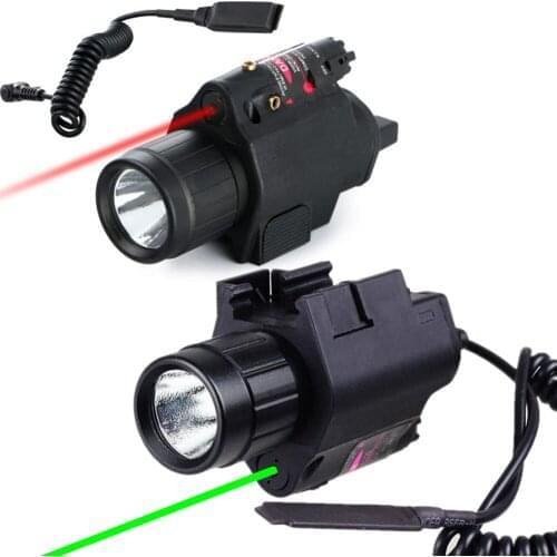 Tactical Combo LED Flashlight Red/Green Laser Sight Fits 20mm Rail Pistol-Rifle Airgun Shooting Accessories