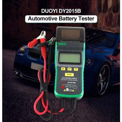 DUOYI DY2015B Automotive Battery Tester Car Power Electronic Load Battery Analyzner with Printer 12V Car Measure Test Repair
