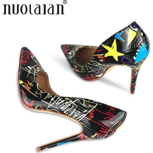 2018 New Fashion women pumps 12CM Stiletto high heel pumps shoes for women sexy pointed toe high heels party wedding shoes woman