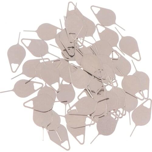 Hot sale 50pcs Sim Card Tray Removal Eject Pin Key Tool Stainless Steel Needle