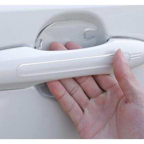 8pcs Car Door Handle Paint Scratch Protector Adhesive Door Bowl Paint Protective Film with Handle Protector Universal Door Guard