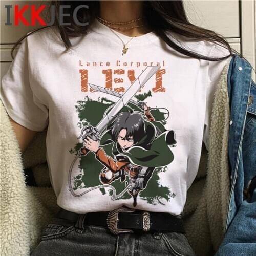 Attack on Titan Shingeki No Kyojin clothes tshirt women tumblr streetwear plus size print harajuku kawaii summer top vintage