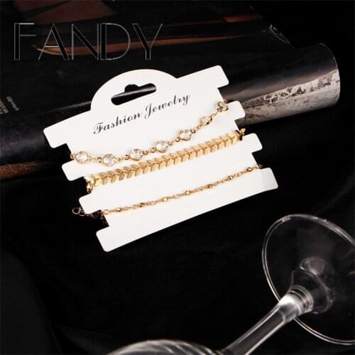 IF ME Crystal Beads Wedding Bracelets Set For Women Fashion Gold Color Chain Pulseras Mujer Charm Bracelet Bangles Jewelry 2018