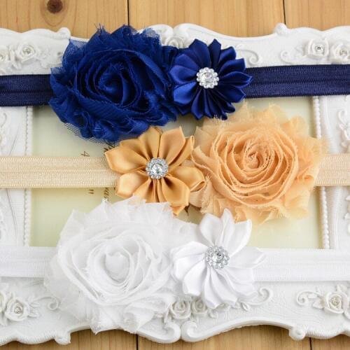 20 pcs/lot , Shabby Flower Headband Hair Bow Shabby chic headband