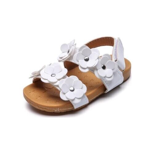2020 childrens shoes girls sandals baby beach shoes Kids princess flower shoes childrens non-slip soft bottom