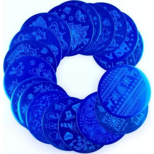 2020 New Christmas Nail Stamping Plates Nail Stamp Polish Image Nail Art Image 55mm Stamp Stamping Manicure Template Tools