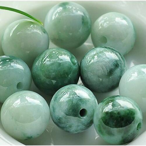 50 piece Burma natural emeralds ice flowers floating beads DIY semi floating flower jade beads bracelet necklace jewelry