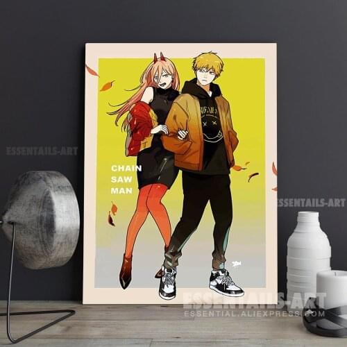 Chainsaw man power Denji pop Canvas Wall Art Painting Poster Bedroom Study studio print Living kid Room Home Decoration Prints