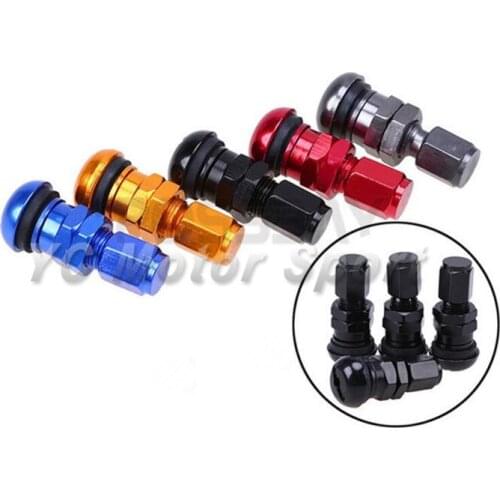 Free Shipping 4 Color 4pcs/set Universal Full Rays Volk Racing Forged Aluminum Tire Valve Stem with Caps Tubeless Valves