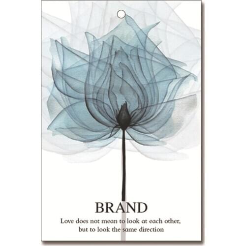 ZeQi garment tag design paper tag custom tag with logo printed clothes tags