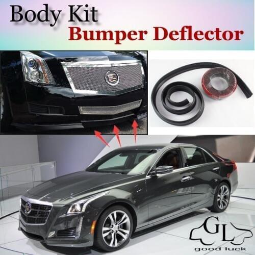 Bumper Lip Deflector Lips For Cadillac CTS CTS-V 2002~2015 Front Spoiler Skirt For TopGear Fans Tuning / Body Kit / Strip