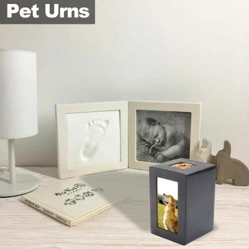 Pet Wooden Photo Dog Cremation Urn Separate Photo Photo Frame Compartment Commemoration Place Quiet Home B9n1