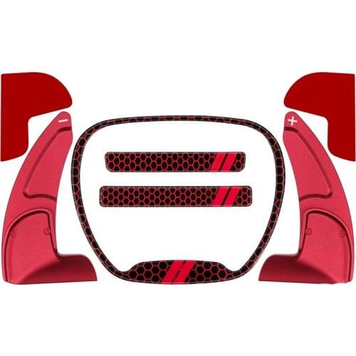 For Dodge Challenger Charger Durango 2015-2020 Interior Accessories Steering Wheel Shift Paddle Extended+Emblem Kit