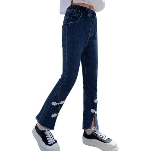 Jeans For Girl 2021 New Girl Jeans Kids Spring Autumn Jeans Kids Casual Style Clothes For Girls 6 8 10 12 14
