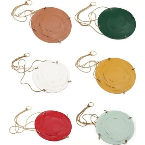 Leather Hanging Flower Pot Storage Baskets Tray Hanging Plant Basket Pot Stand