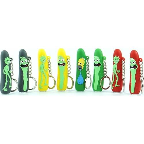 5 pcs Funny design Smoking Pipes Silicone Smoke Pipes Tobacco Pipes with Keychain Portable Smoking Pipes