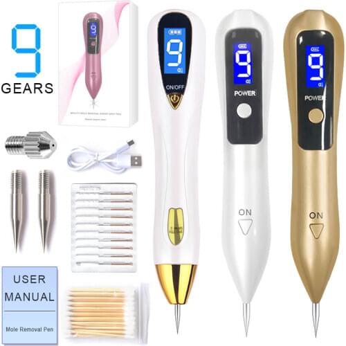 Newest LCD Plasma Laser Pen Tattoo Mole Removal Face Skin Tag Freckle Wart Dark Spot Remove Tool Beauty Care Salon