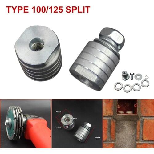 M10/M14 Angle Grinder To Grooving Machine Adapter 100/125 Type Angle Grinder Converter Lock Nuts Flange Inner Outer Kit
