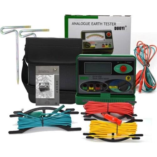 Megohmmeter 0-2000 Ohm Real Digital Earth Tester DY4100 Ground Resistance Tester Meter