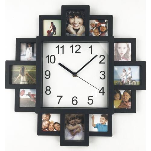 DIY Wall Clock Modern Design DIY Photo Frame Clocks Art Picture Unique relogio de parede Home Decor Multi-Photo large Clock
