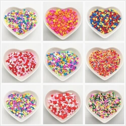 100g Polymer Hot Soft Clay Sprinkles Colorful for DIY Nail Earring necklace Hair accessories Jewelry in Slime Supplies