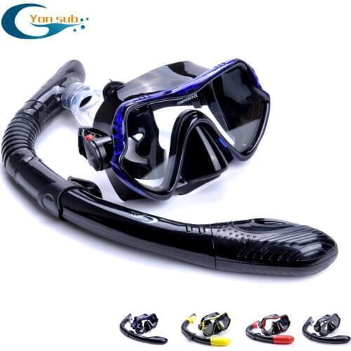 Professional diving glasses antifogging mirror the full dry breathing tube is sheathed diving equipment snorkeling Sambo
