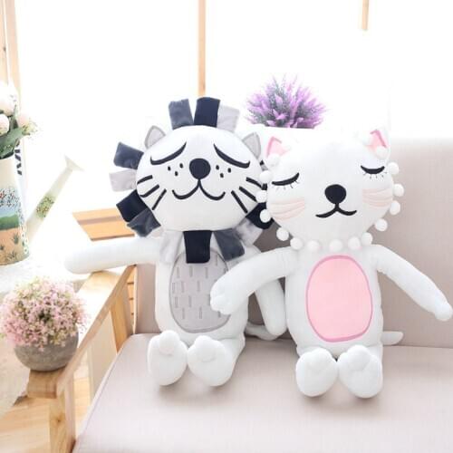 40/60cm cute Cat Lion Plush Toy Room Decor Stuffed Animals doll Appease Doll Christmas Gift soft Pillow practical Multifunction