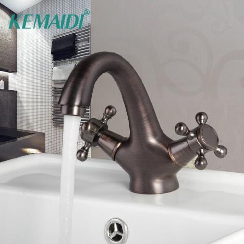 KEMAIDI Basin Faucets Modern Bathroom Mixer Tap Brass Washbasin Faucet Single Handle Single Hole Elegant Crane For Bathroom