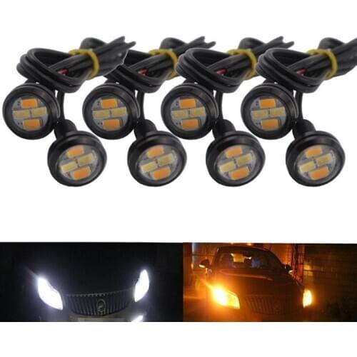 2Pcs/lot Eagle Eye LED Lights Car Daytime Reverse 4W Signal Bulbs White 23mm 12V