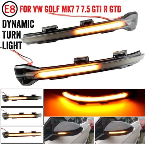 Dynamic Turn Signal Led Rearview Mirror Indicator Light For-Vw Golf Mk7 7.5 7 Gti R Gtd