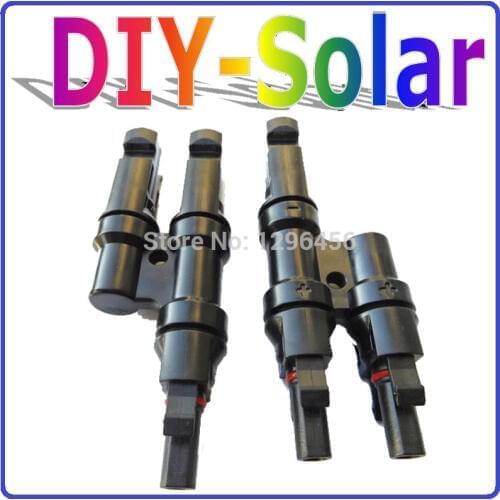 T-Branch Connector male and female, 2 in 1 Waterproof IP67 Solar Panel Connector, 100% TUV UL Certification solar