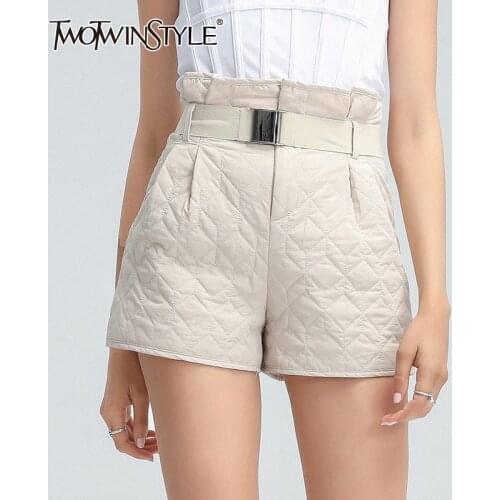 Женские хлопковые шорты TWOTWINSTYLE China At AliExpress