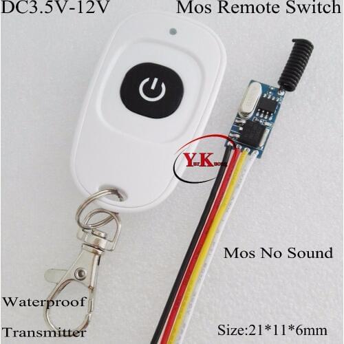 Access control Power Remote Switch 3s 8s delay off mini wireless switch mos no noise RF micro receiver console 433 5v 9v 12v 6v