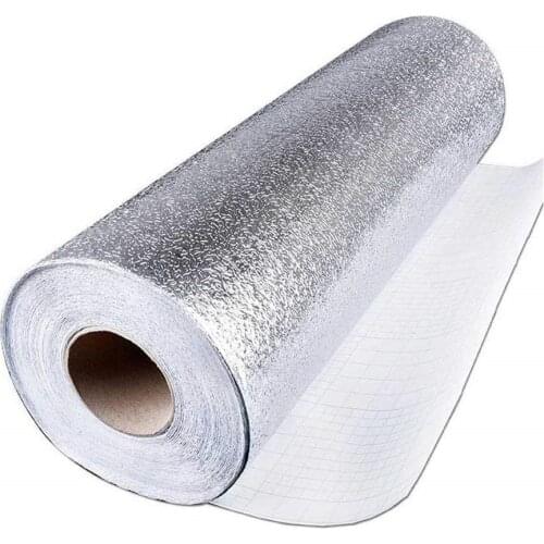 Kitchen Oil Proof Waterproof Sticker Aluminum Foil Wall Sticker Self-Adhesive Backsplash Heat Kitchen Wallpaper 40*100cm 20#20