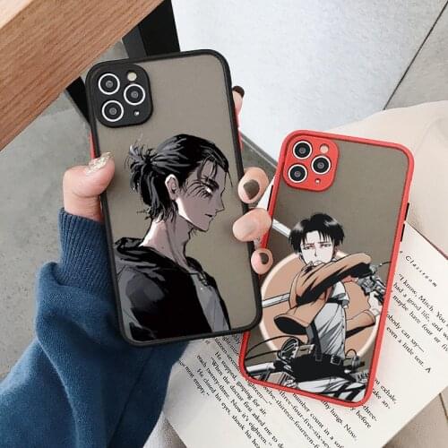 Anime Japanese Allen Attack On Titan Hard Phone Case For iPhone 12 11 Pro XS MAX 8 7 6s Plus X SE20 XR Matte Cover Fundas Coque