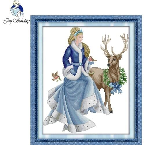 The winter fairy tales needlework cross-stitch embroidery kits diy painting counted cross stitch 11CT 14CT home decoration