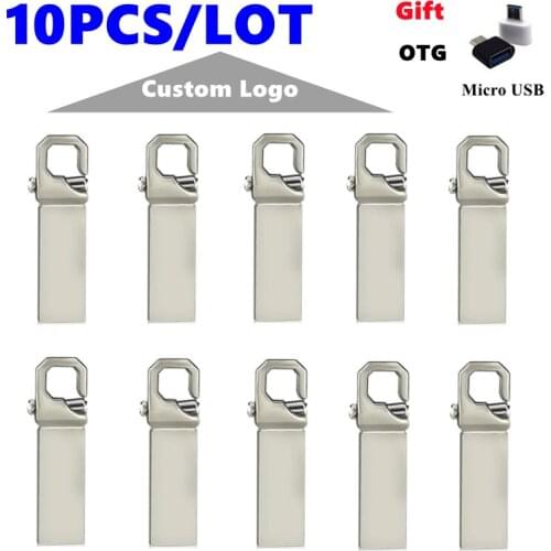 Over 10 PCS Free LOGO Detachable USB Flash Drive Personalized USB 2.0 Drive 32Gb 16Gb 8Gb 4Gb U Disk Customizable Logo Pen Drive
