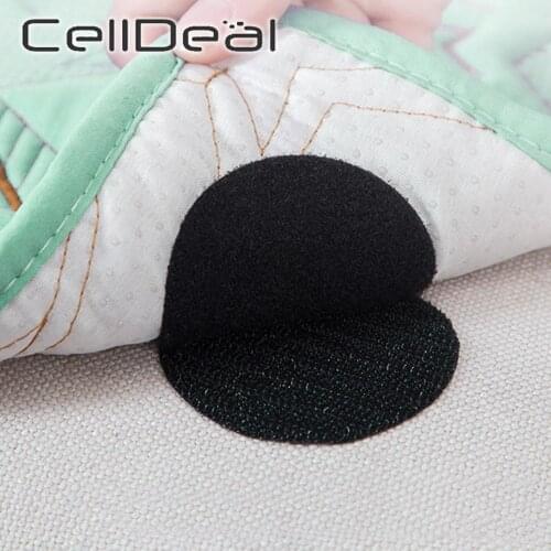 20/10 Pairs Curling Carpet Tape Rug Gripper Velcro Secure Corners Secure the Carpet Sofa and Sheets in Place Self Adhesive Tape