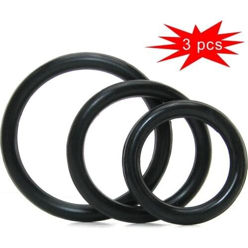 3 Pcs Cock Ring Penis Enhance Erection Sex Toys For Men Delay Ejaculation Cockring Penis Locker Scrotum Sleeve Intimate Goods