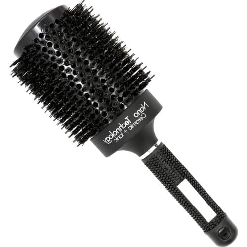 4 Sizes Nano Boar Bristle Ceramic Hair Round Brush Ionic Alunimum Hairdressing Brush Heat Resistant Hair Comb For Hairstyling